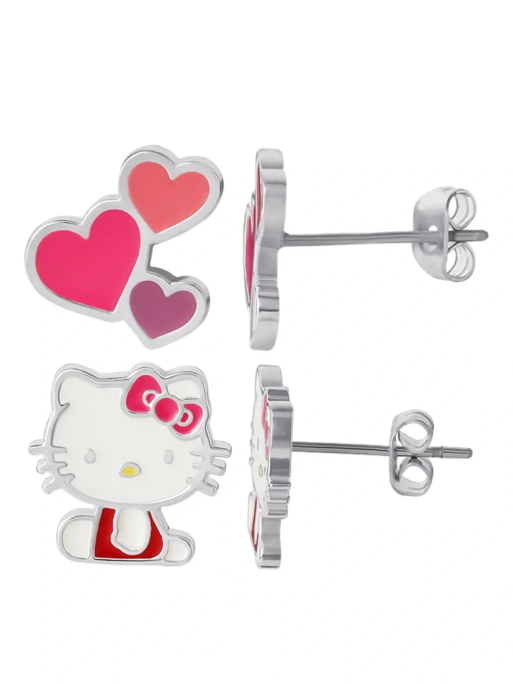 Sanrio Silver Plated Hello Kitty and Friends Stud Earring Set (NWT)